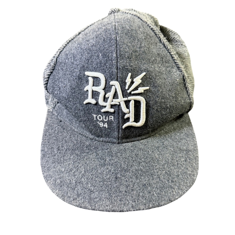 RAD Tour 94 Wool Blend Baseball Cap Grey‎ Vintage Retro Snapback